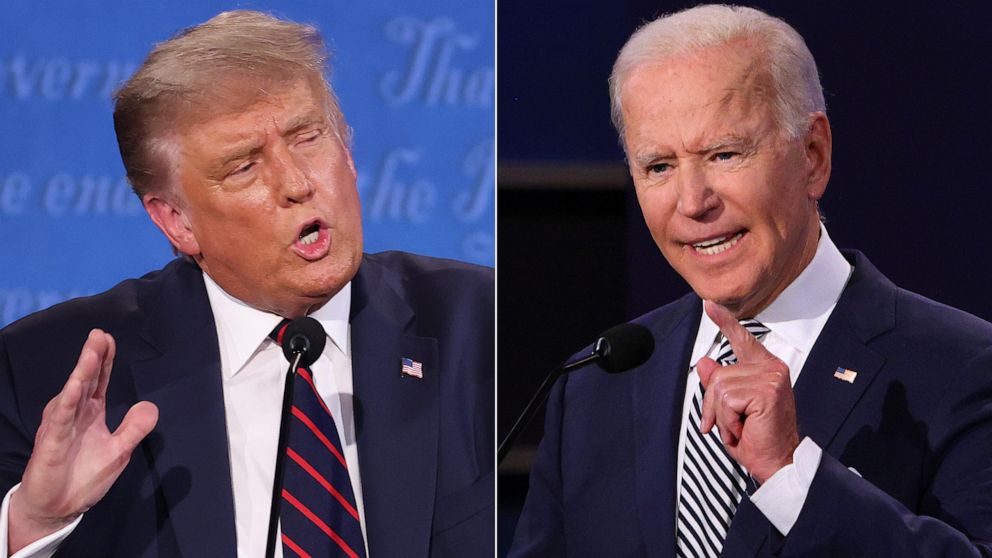 Trump vs Biden El último choque de los candidatos termina con ataques personales