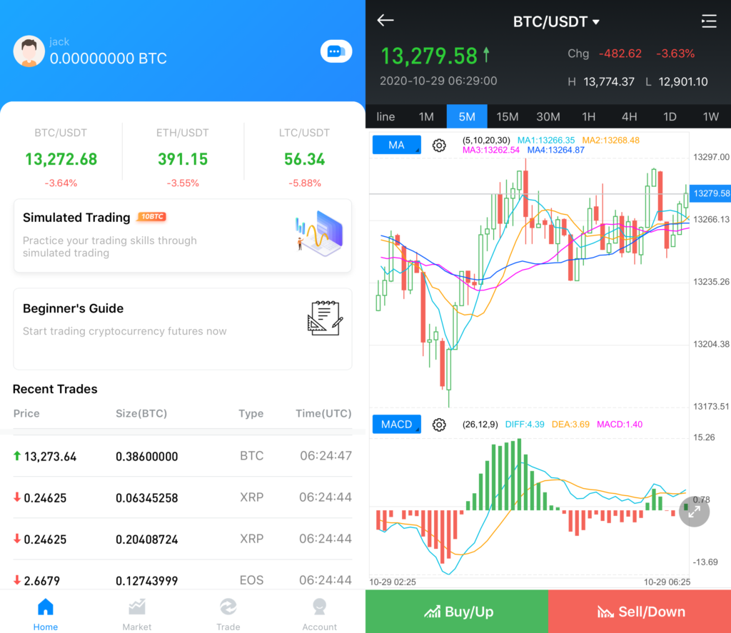 App de cripto trading Bexplus