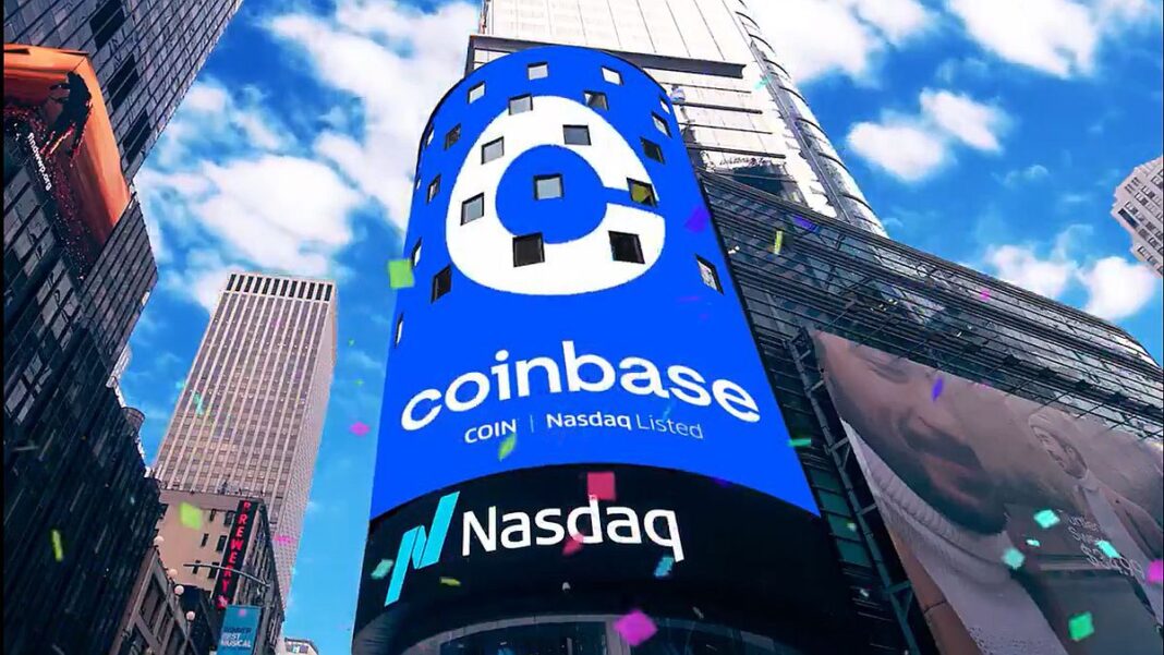 Las acciones de Coinbase cierran un 14% por debajo de su valor inicial